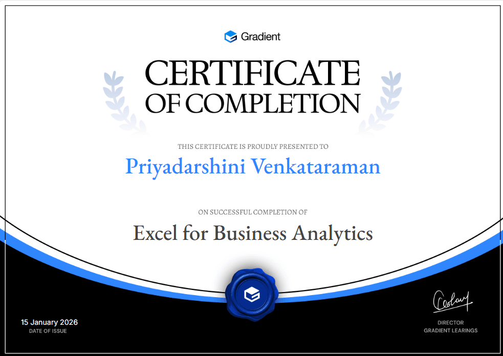 Certificate of Participation